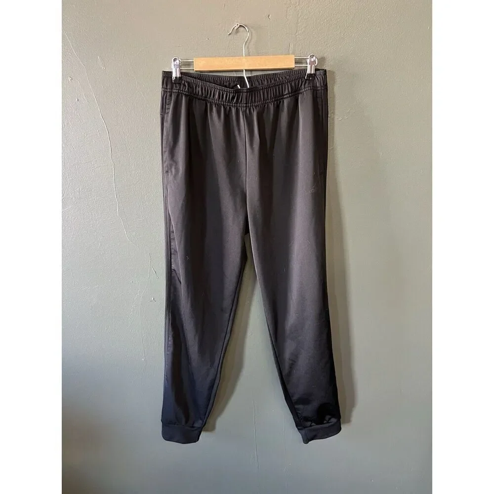 Adidas Men Black Athletic Sweatpants Pull On Size Medium